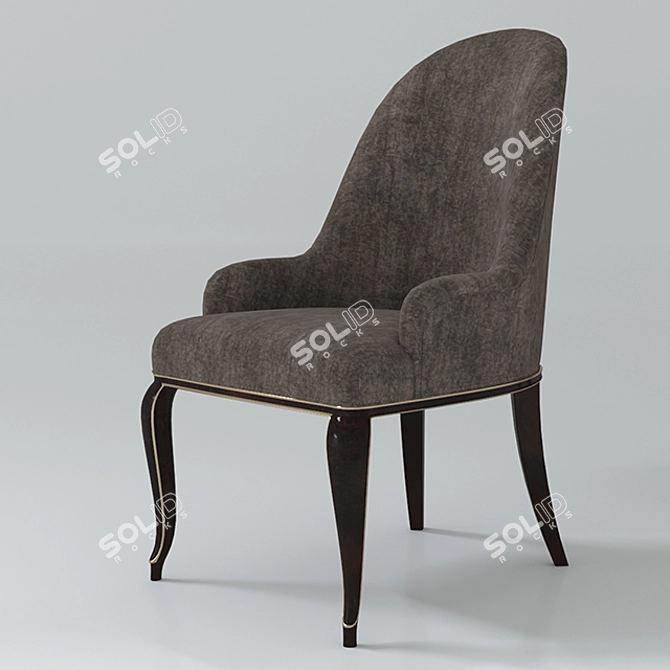 Elegant Dining Armchair 3D model image 2