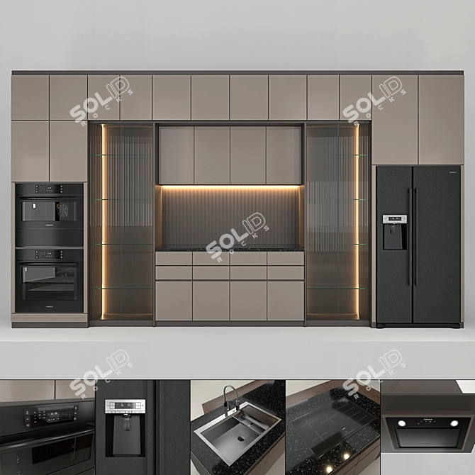 Bosch Kitchen Appliance Set 3D model image 2