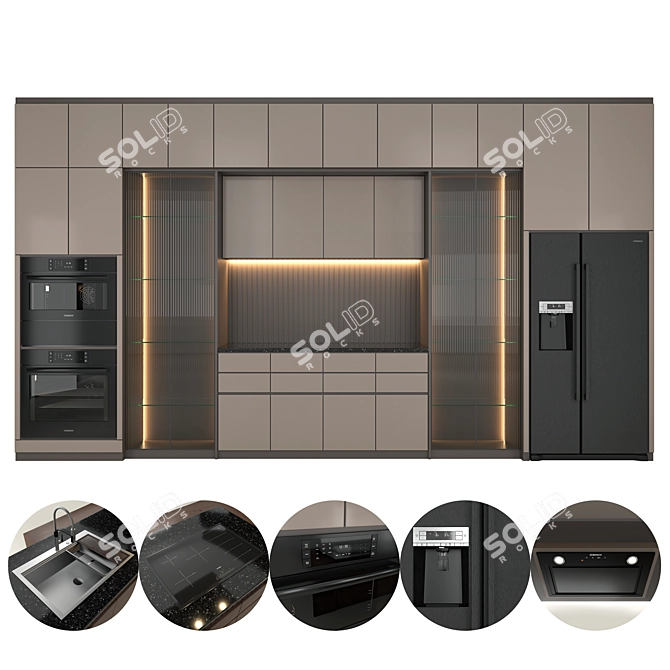 Bosch Kitchen Appliance Set 3D model image 4