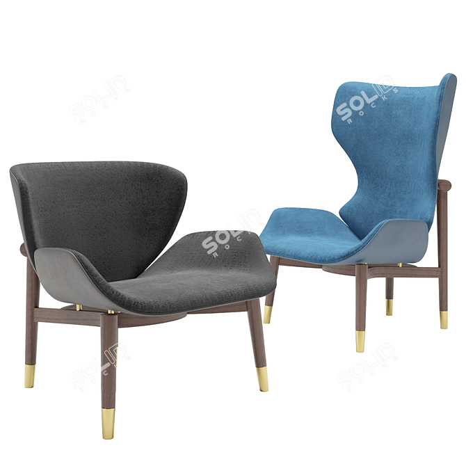 Luxury Jorgen Armchair: Exquisite Design for Ultimate Comfort 3D model image 6