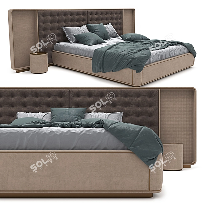 Elegant Ripley Bed: Exclusive Design 3D model image 2