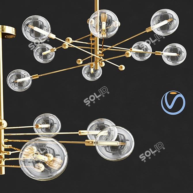 Luxurious Glass Spheres by Gallotti & Radice 3D model image 1