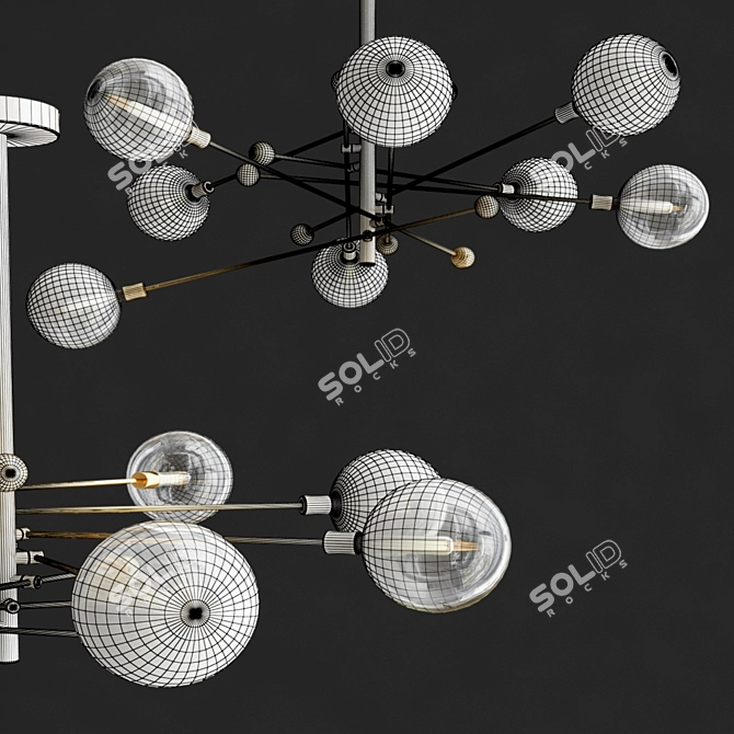 Luxurious Glass Spheres by Gallotti & Radice 3D model image 2