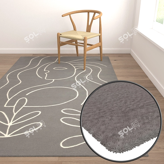 Title: High-Quality Carpets Set 3D model image 5