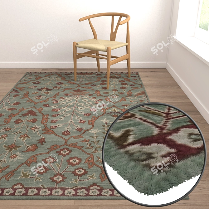 Luxury Carpet Set: High-Quality Textures 3D model image 5