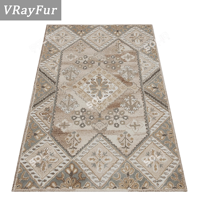 High-Quality Carpets Set 3D model image 2