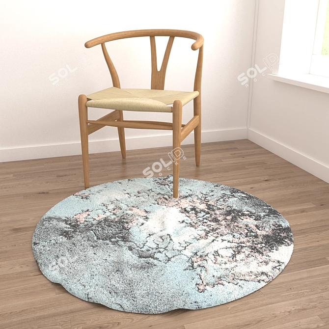 Round Carpets Set - Versatile and Realistic! 3D model image 4