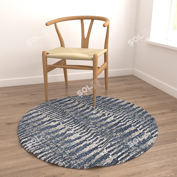 Round Carpets Set: Versatile 6-Piece Collection 3D model image 4