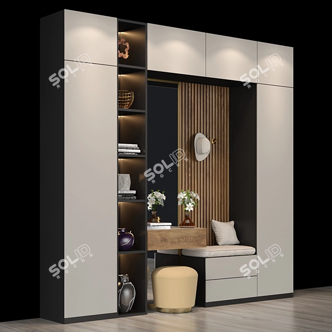 Sleek Hallway Hall Furniture 3D model image 2