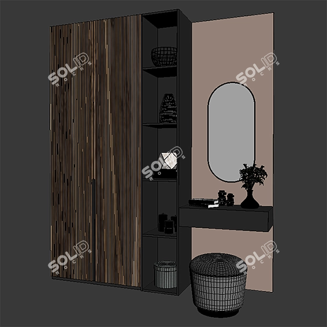 Elegant Hall Furniture Set 3D model image 3