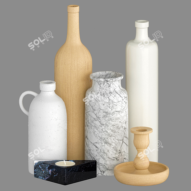 Elegance in a Box: Decor Set 3D model image 1