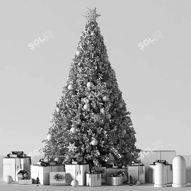Vray-Ready Christmas Tree 03 3D model image 4