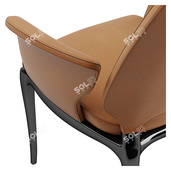 Contour Leather Chair 3D model image 6