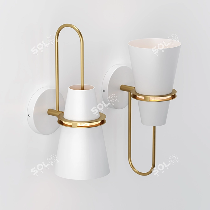 Scandinavian Style Wall Sconce 3D model image 4