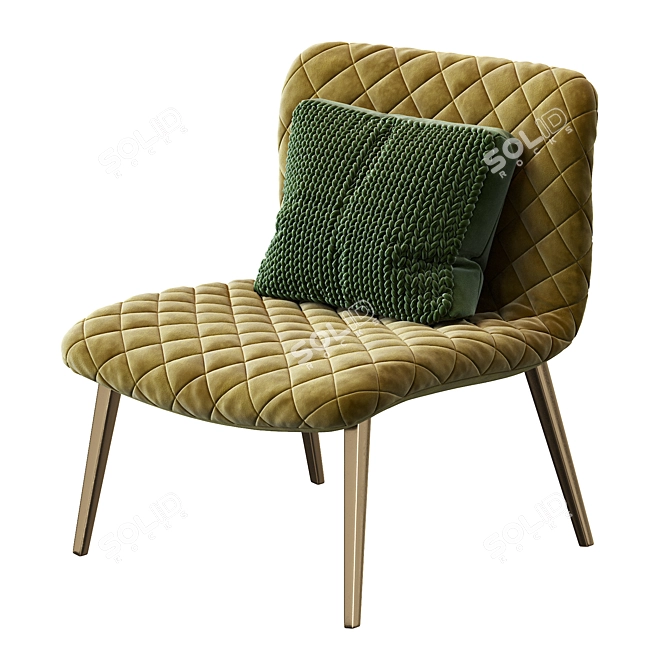 Kuga Bontempi Armchair: Modern Comfort 3D model image 3