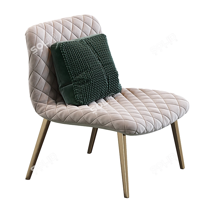 Kuga Bontempi Armchair: Modern Comfort 3D model image 4