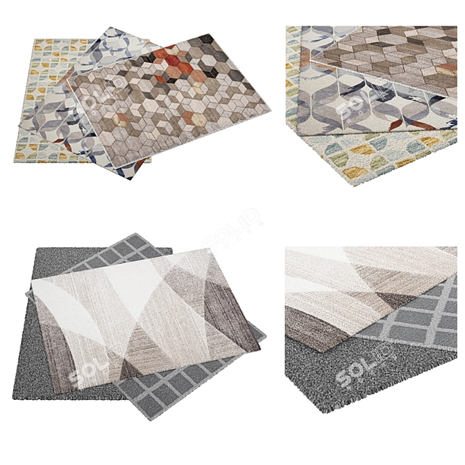 Luxury Textured Carpet 3D model image 5