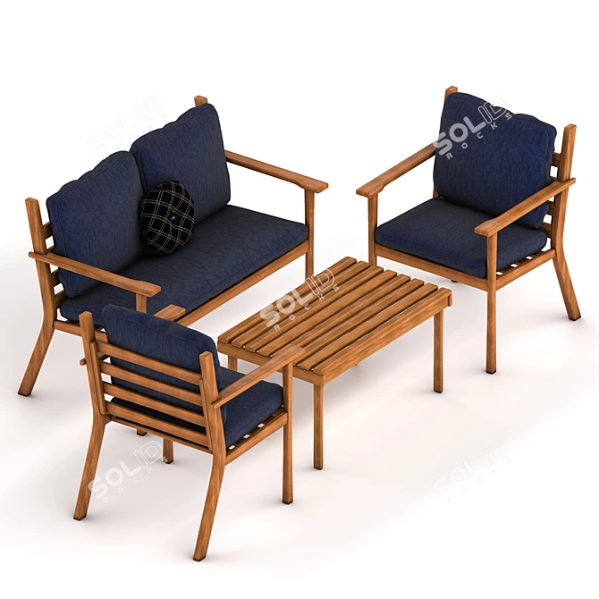 Koctas Coffee Garden Seating: Elegant and Spacious 3D model image 1