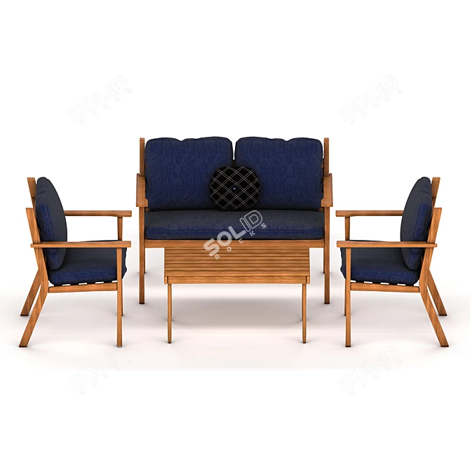 Koctas Coffee Garden Seating: Elegant and Spacious 3D model image 3