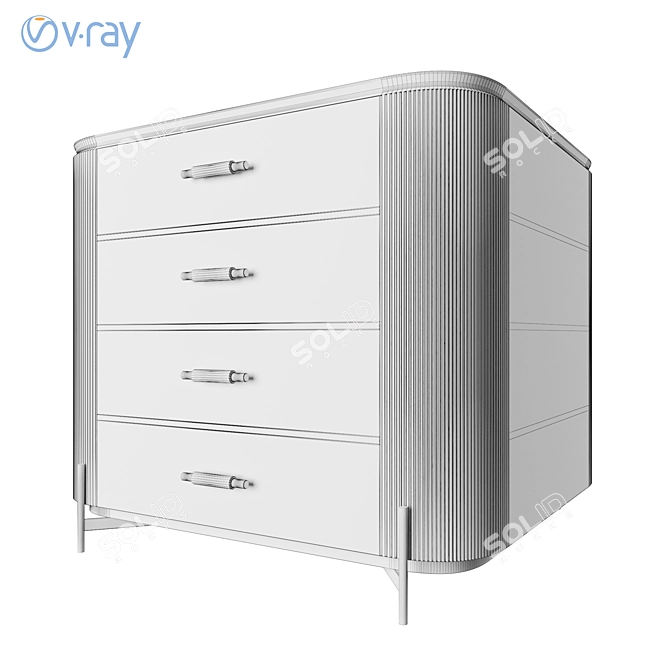 Elegant Display Cabinet in Luxury Design 3D model image 4