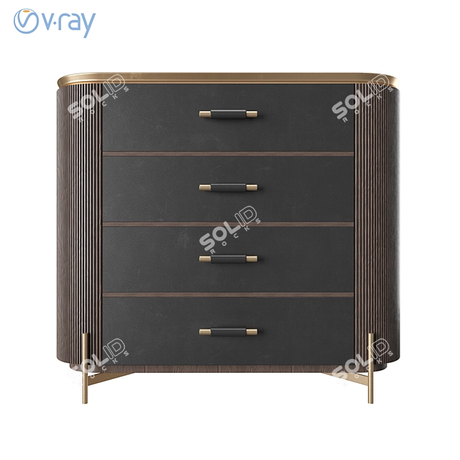 Elegant Display Cabinet in Luxury Design 3D model image 6