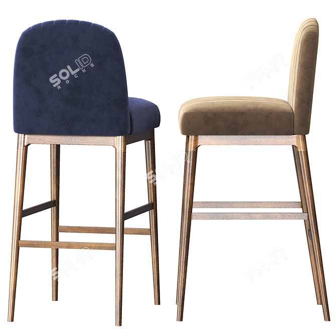 Modern Parigi Bar Stool 038 SG 3D model image 3