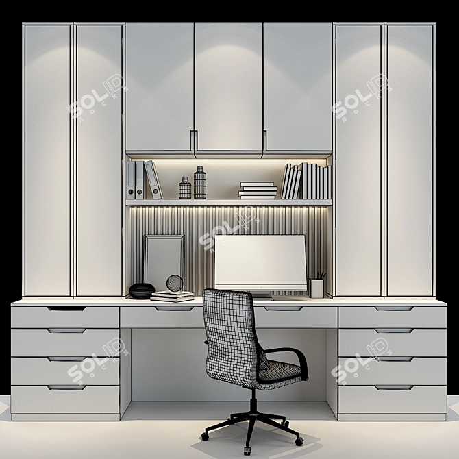Modern Rustic Cabinet Furniture 3D model image 3