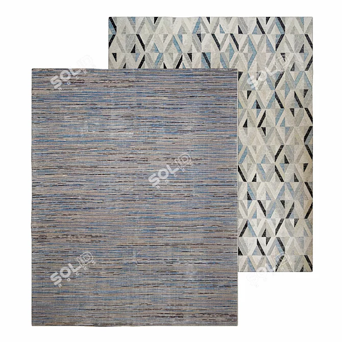 Narciso Viscose-Polyester Rug 3D model image 2