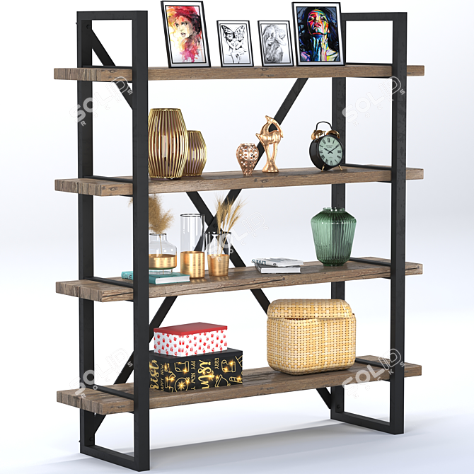 Elegant Decor Shelve 3D model image 1