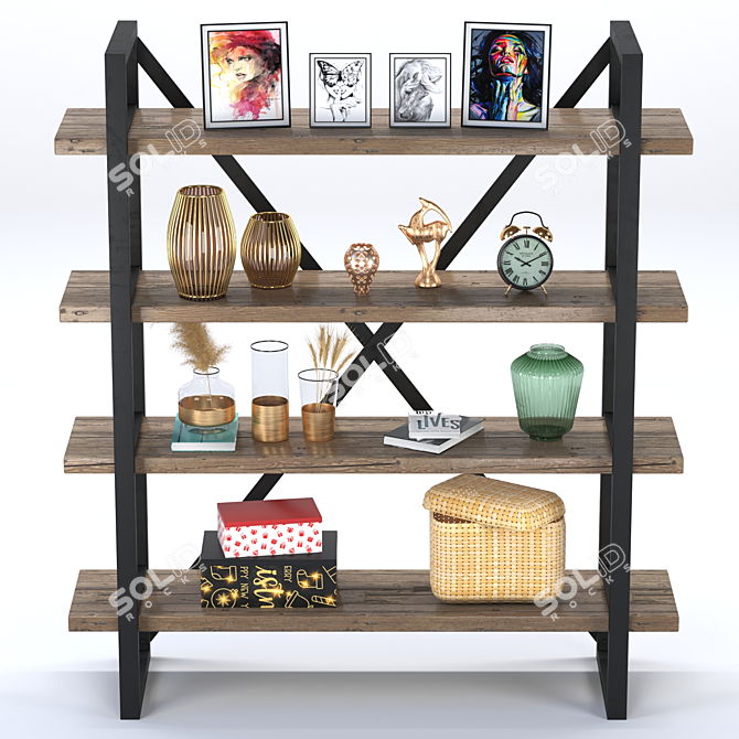 Elegant Decor Shelve 3D model image 2