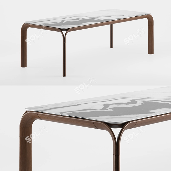 Luxurious Annibale Colombo Kong Table - Stunning Design & Top Quality 3D model image 1