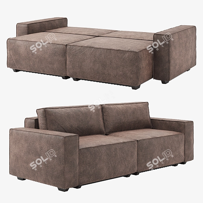 Versatile Modular Sofa - Transform Your Space 3D model image 1