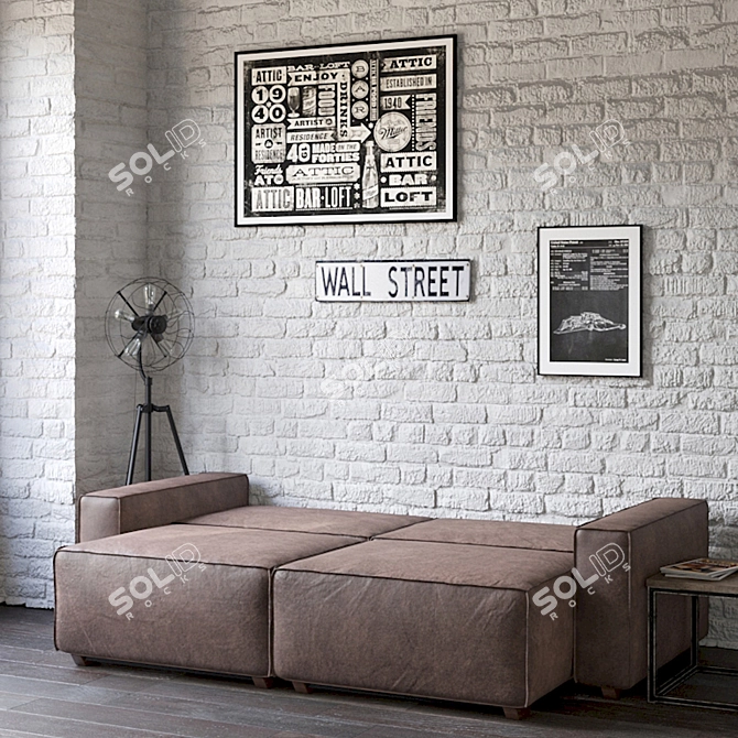 Versatile Modular Sofa - Transform Your Space 3D model image 4