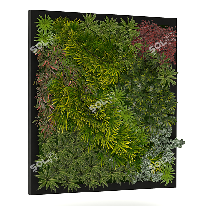 Modern Vertical Garden: 3D Model 3D model image 1