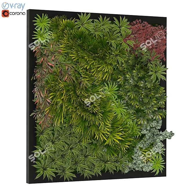 Modern Vertical Garden: 3D Model 3D model image 2