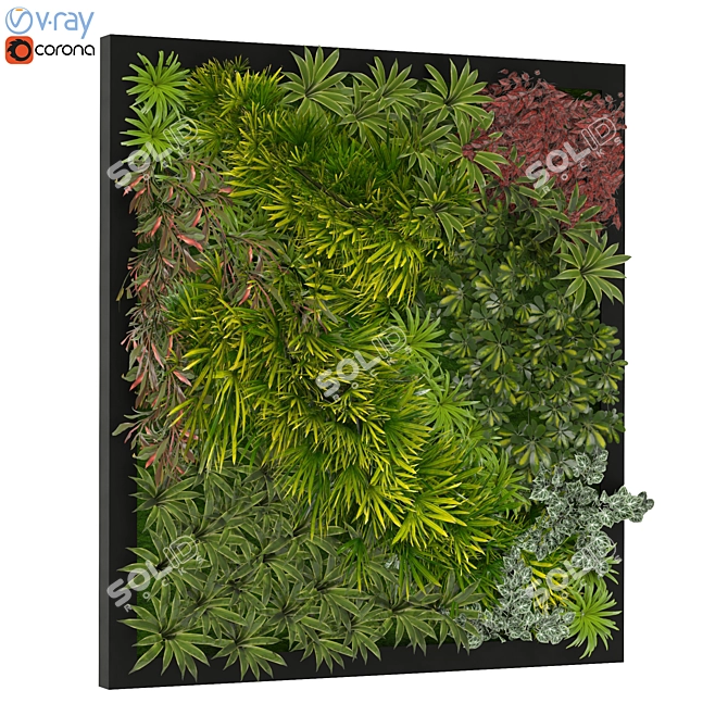 Modern Vertical Garden: 3D Model 3D model image 3