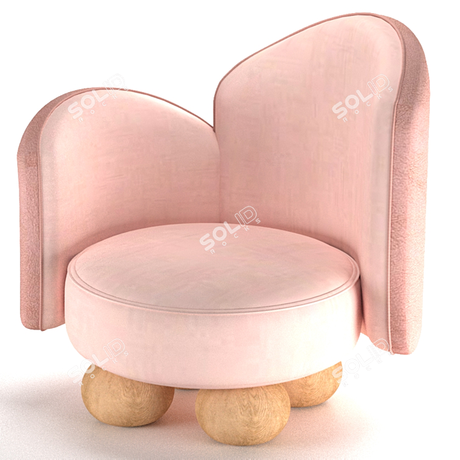 Cozy Embrace Armchair 3D model image 3