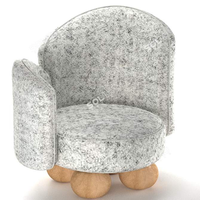 Cozy Embrace Armchair 3D model image 5