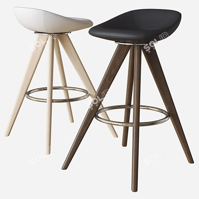 Modern Palm Stool by Calligaris 3D model image 1