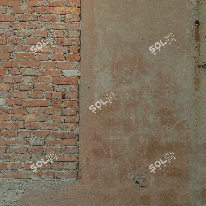 Seamless Old Brick Wall 1001 3D model image 4