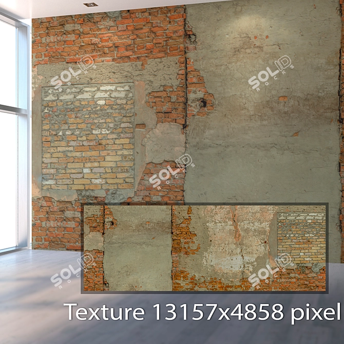 Title: Seamless Brick Wall Texture 3D model image 2