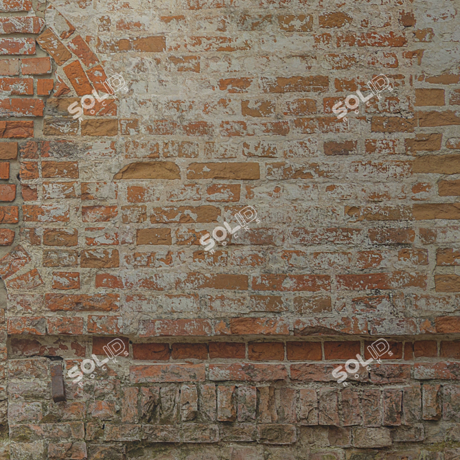 Authentic Brick Texture for Close-Up Detail 3D model image 4