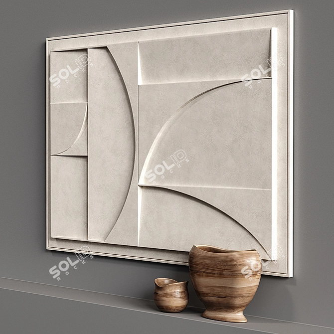 White Giant - Large Wall Art Set 3D model image 2