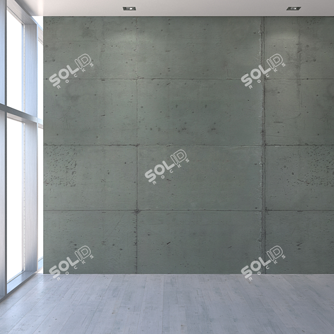 Seamless Concrete Wall Texture 3D model image 5