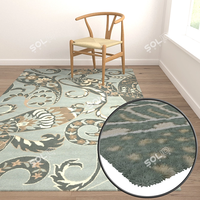 Versatile High-Quality Carpet Set 3D model image 5