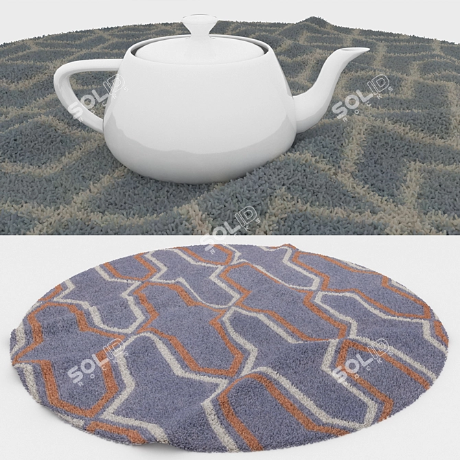 Versatile Round Carpets Set 3D model image 3