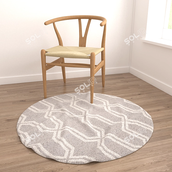 Versatile Round Carpets Set 3D model image 4