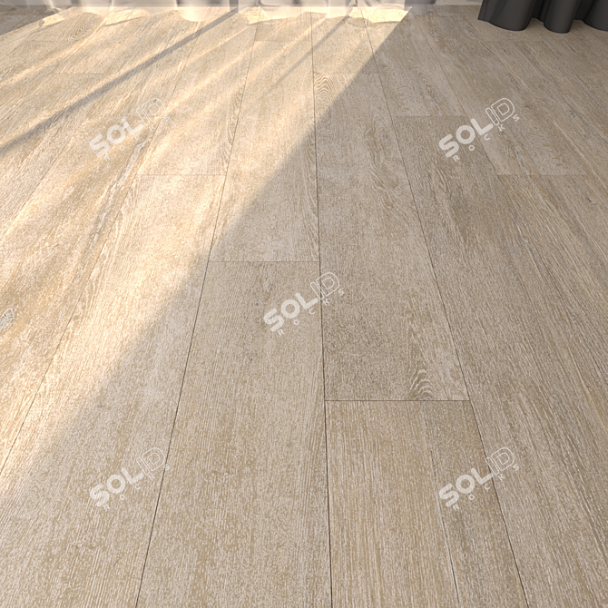 Taupe Parquet Floor: Peronda Lenk 15x90 3D model image 1