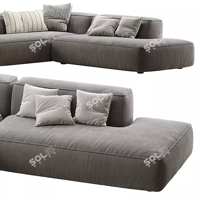 Lema Cloud: Modern & Stylish Sofa 3D model image 2