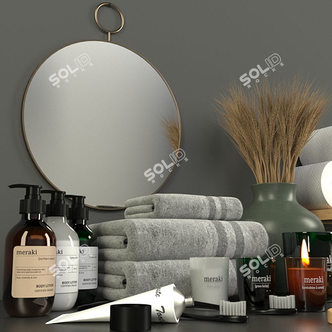 Luxurious Bath Essentials Set 3D model image 3